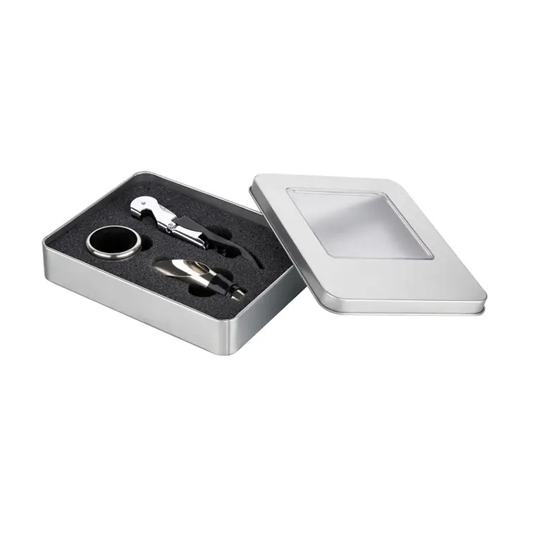 3 pezzi Accessori per vini Tin Box Set di vino