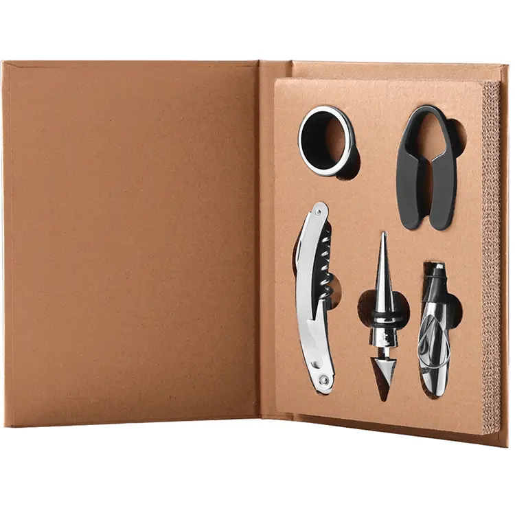 Set di vino per scatola color carta kraft