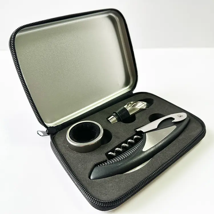 Set di vino in scatola in stile zipper